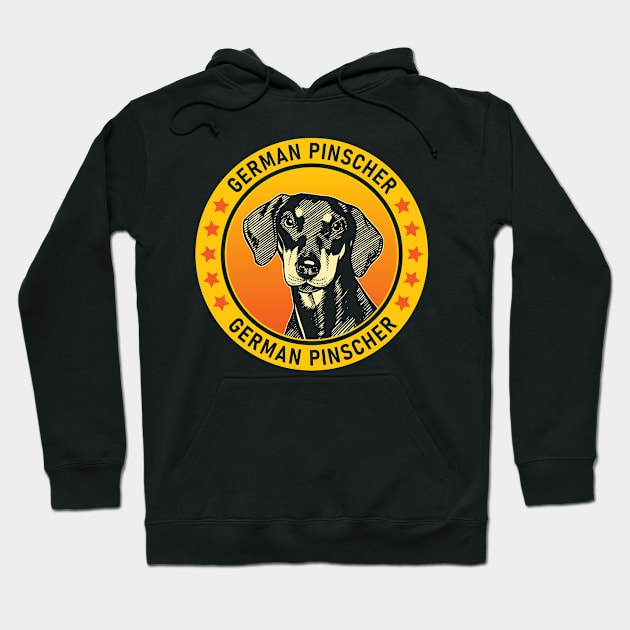 German Pinscher Dog Portrait Hoodie by millersye